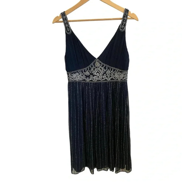 Stenay Vintage Beaded Sequin Silk Cocktail Dress - Picture 4 of 9